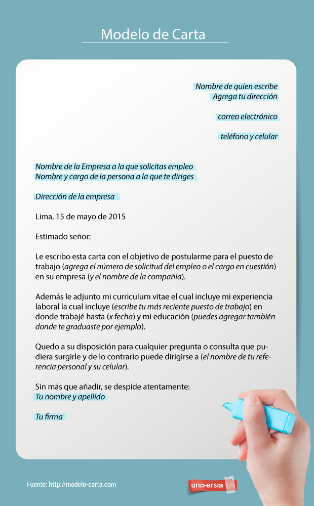 Ejemplo De Carta De Solicitud De Empleo En Nicaragua 