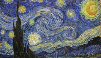 Pós impressionismo A Noite Estrelada de Vincent van Gogh